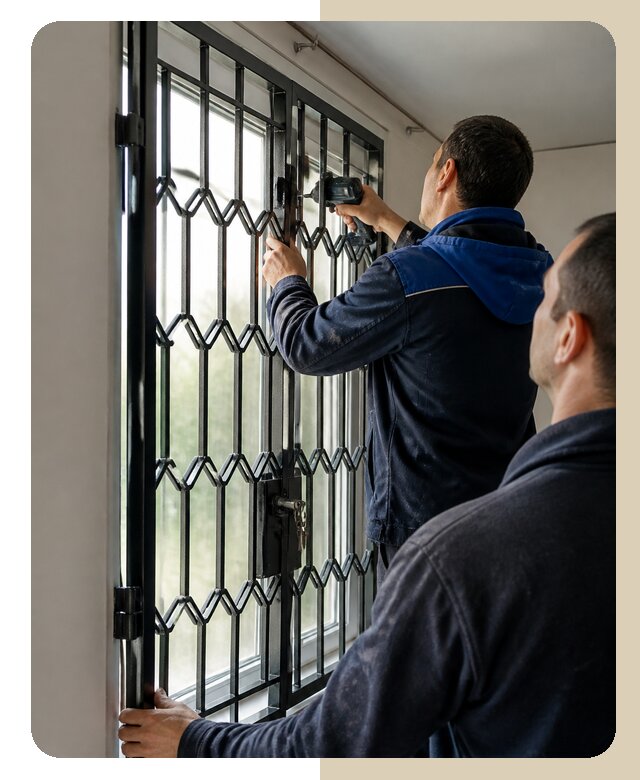 Установка распашных решеток в Климовске цена от 6583 р. | Дверной